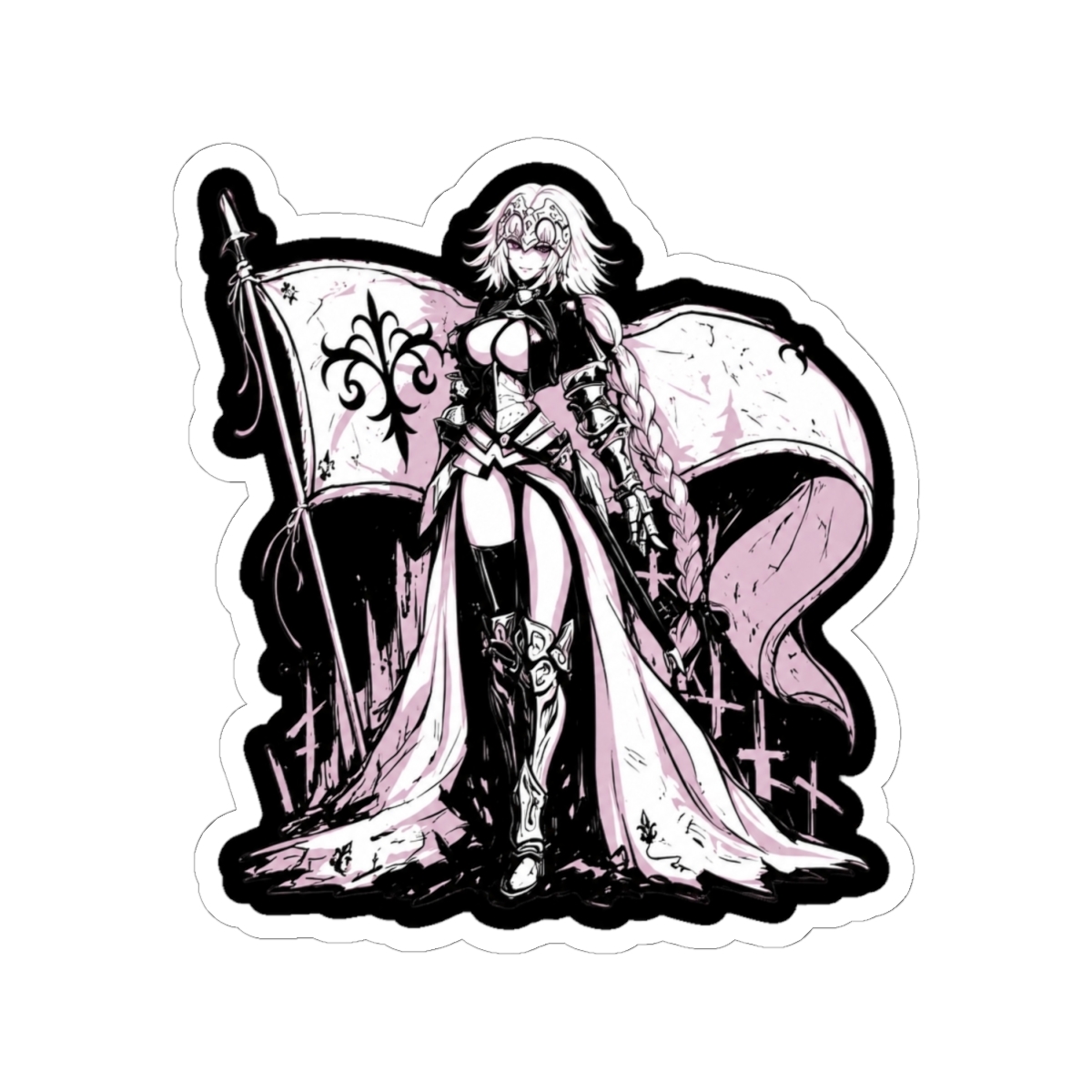 jeanne d arc - fate series Sticker - alternate angle 1, merchandise